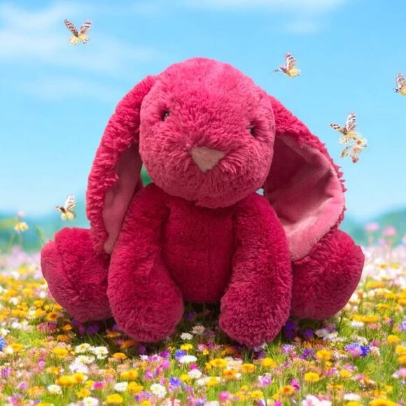 Purely Luxe Other - Sweet Loved Hot Pink Purely Luxe Aurora‎ Plush Stuffed Floppy Bunny 9 inches